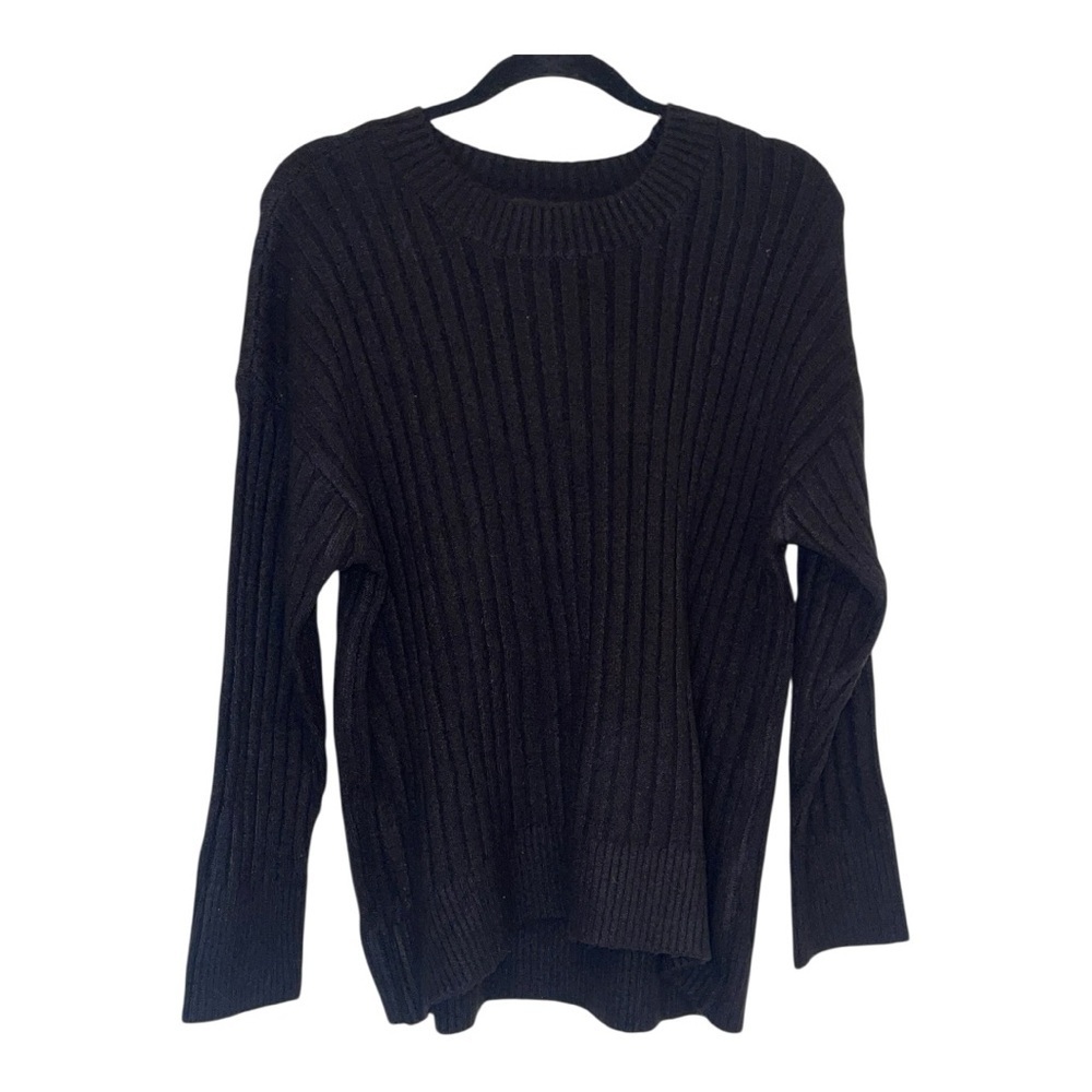 Sanctuary NWT Black Ribbed Crew Neck Sweater - Picture 11 of 13